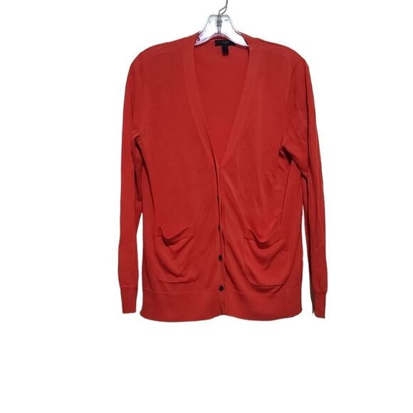 J.Crew Orange LongSleeve Cardigan Sweater Sz Small - Picture 4 of 6